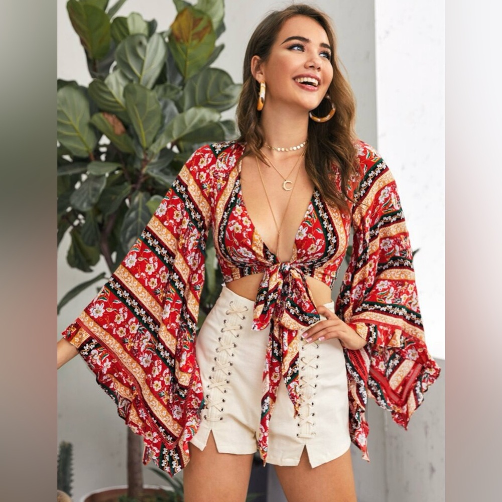 Cropped tie top